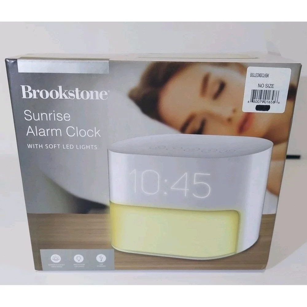MSRP $90 Brookstone Sunrise Alarm Clock BRAND NEW Free Shipping